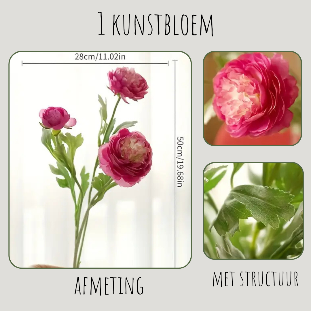 Ranonkel | Set van 3 kunstbloemen