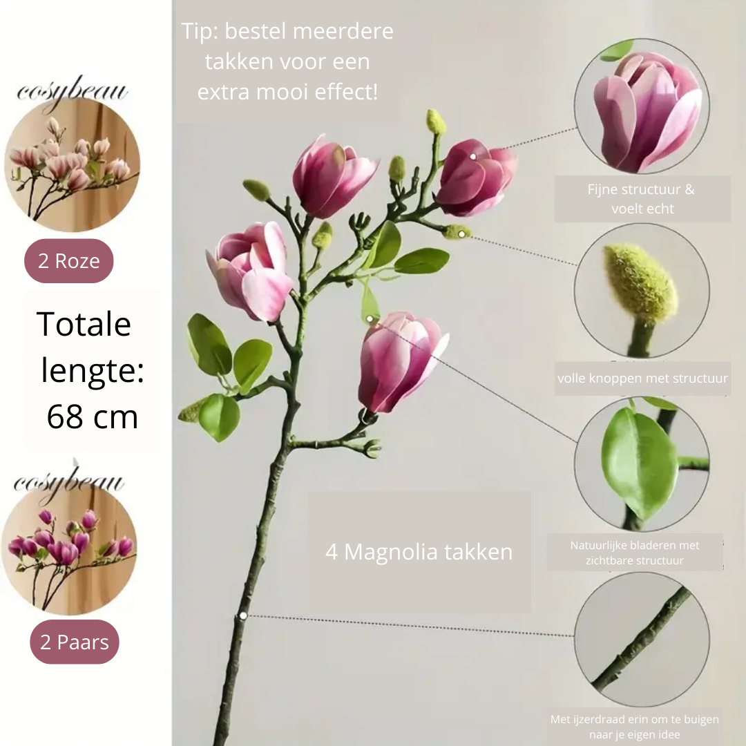Magnolia | Luxe zijde takkenset 4 st.