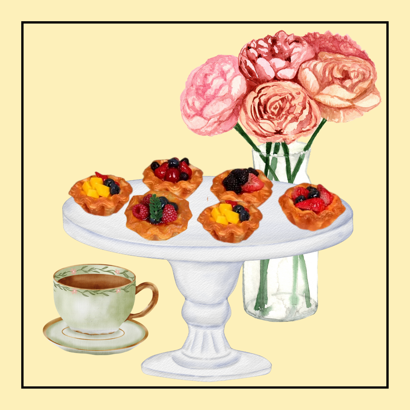 De Fruitige Zes | Decoratieve gebakjes