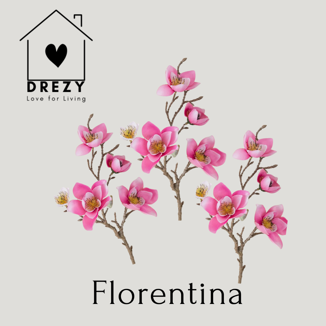 Florentina | Magnolia kunsttak set van 3