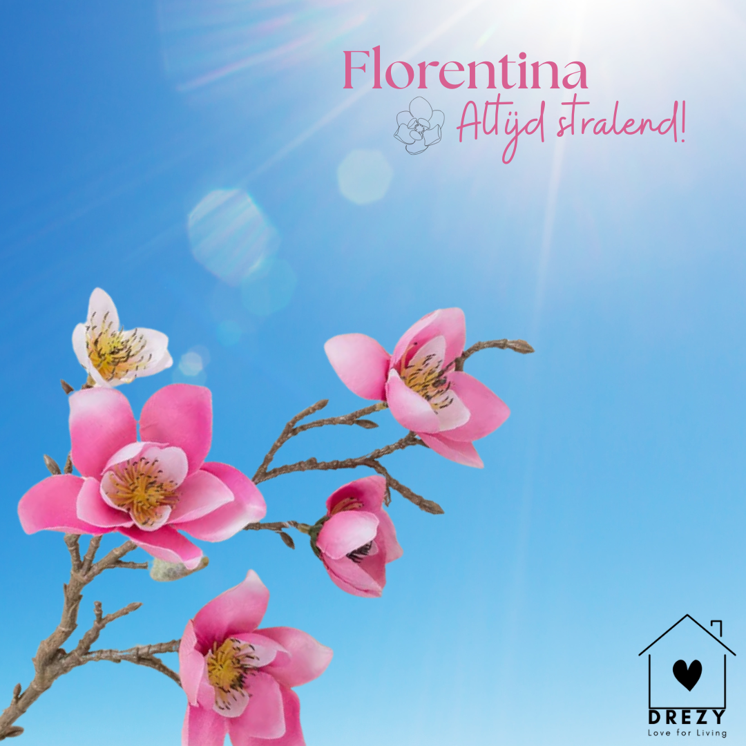 Florentina | Magnolia kunsttak set van 3