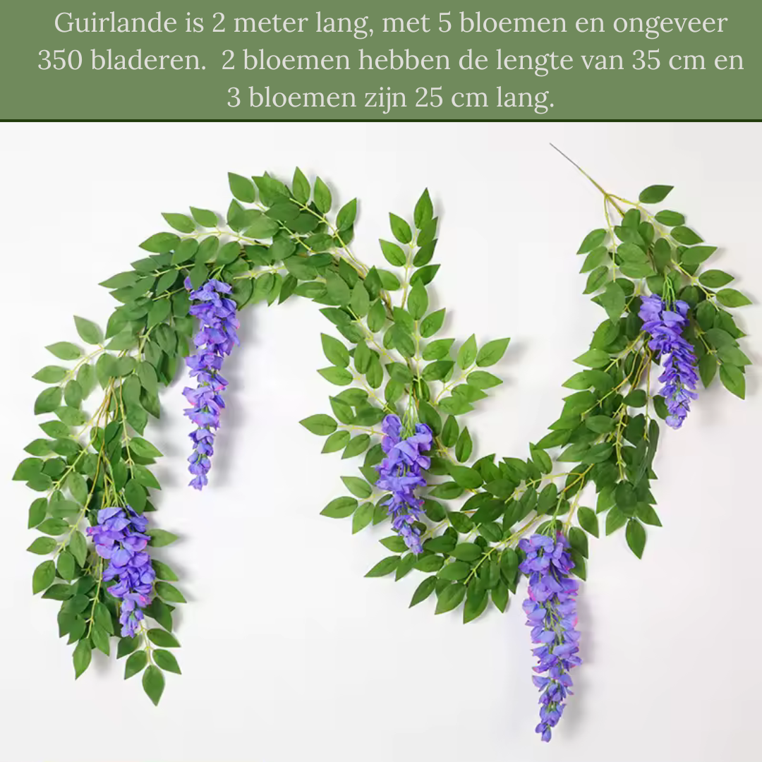 Wisteria Dream | Blauw regen kunstguirlande