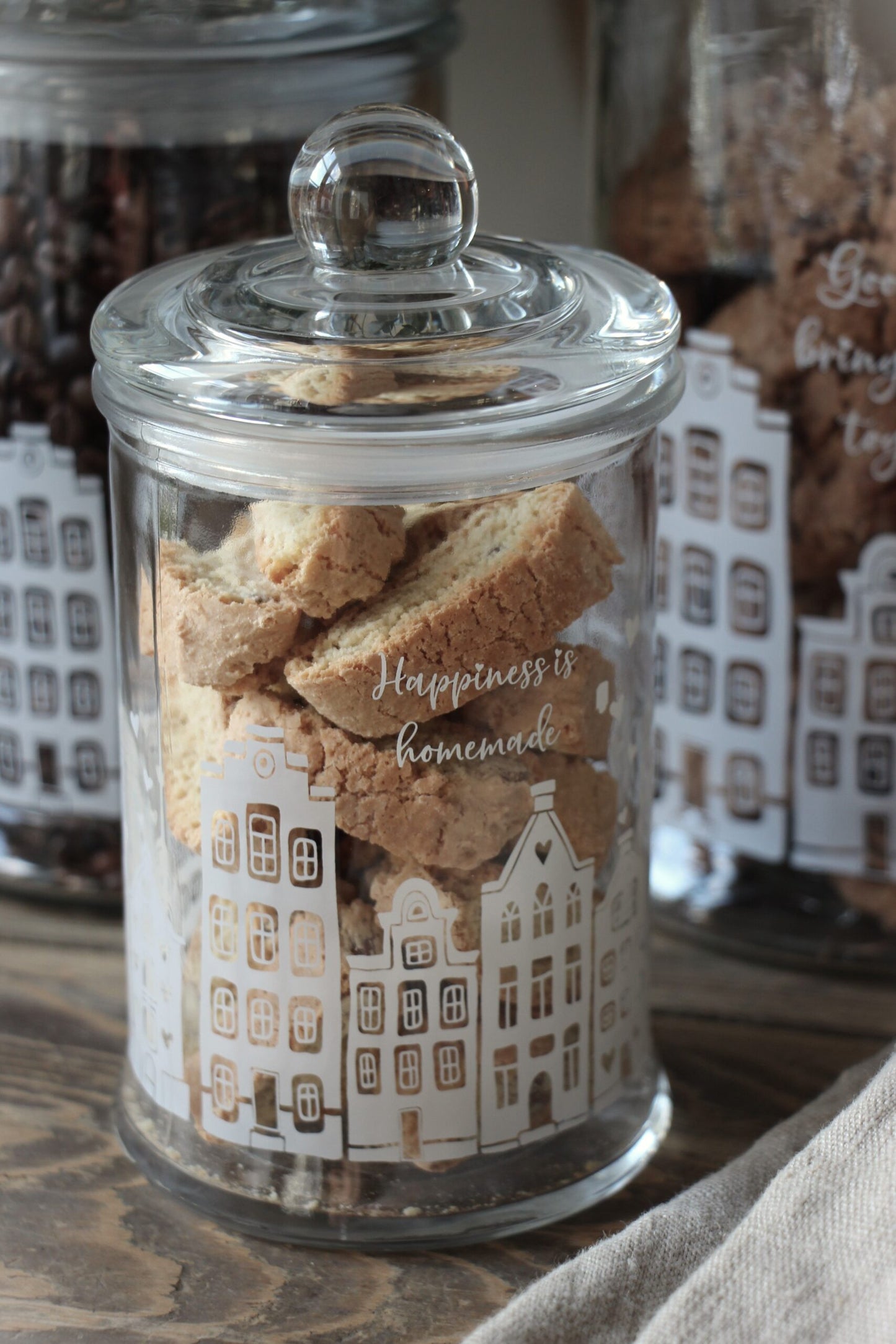 Happie | Glazen voorraad pot