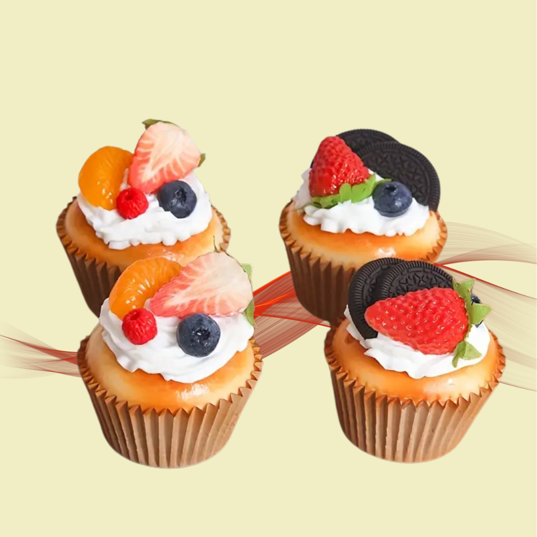 De Zoete Zes | Set van 6 decoratieve cakejes