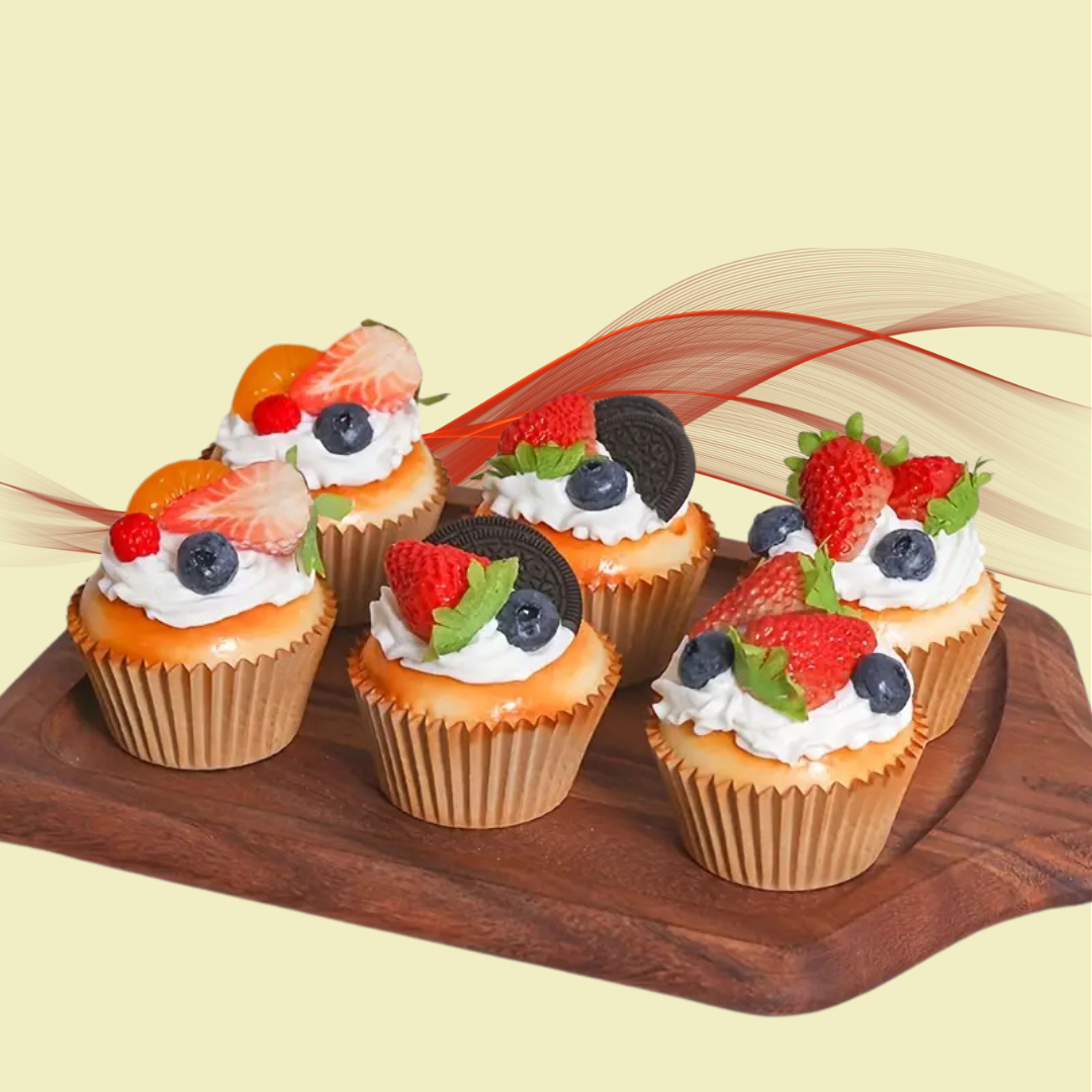 De Zoete Zes | Set van 6 decoratieve cakejes