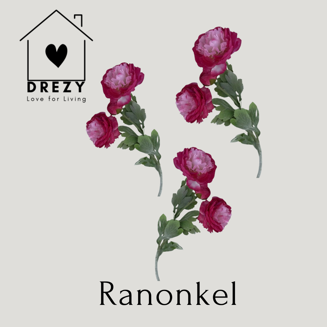 Ranonkel | Set van 3 kunstbloemen