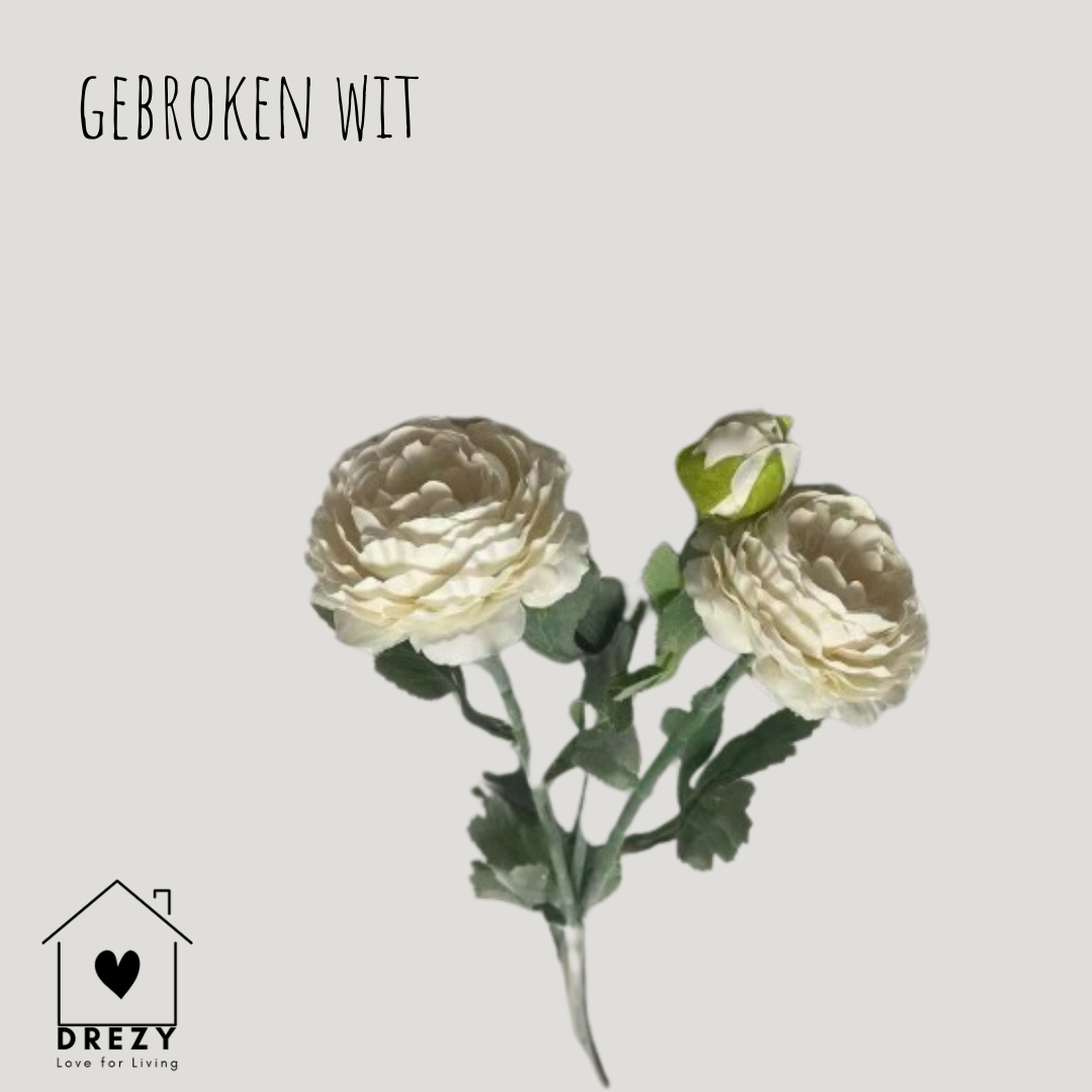 Ranonkel | Set van 3 kunstbloemen