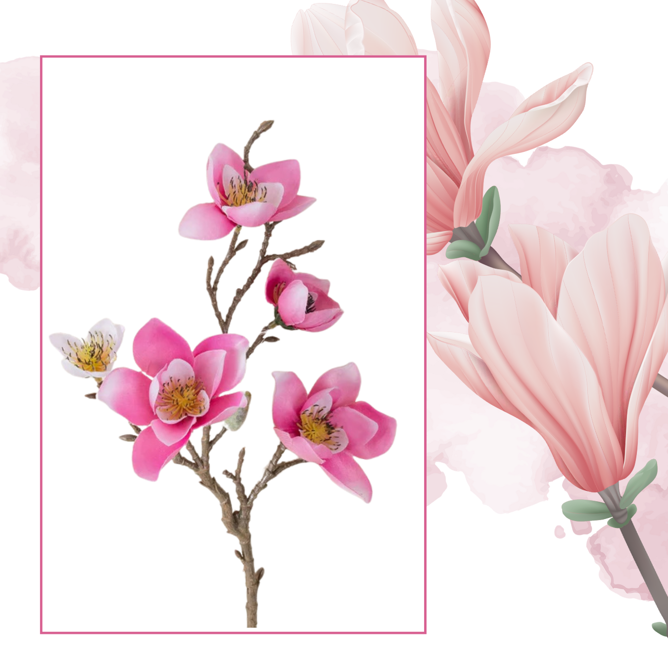 Florentina | Magnolia kunsttak set van 3