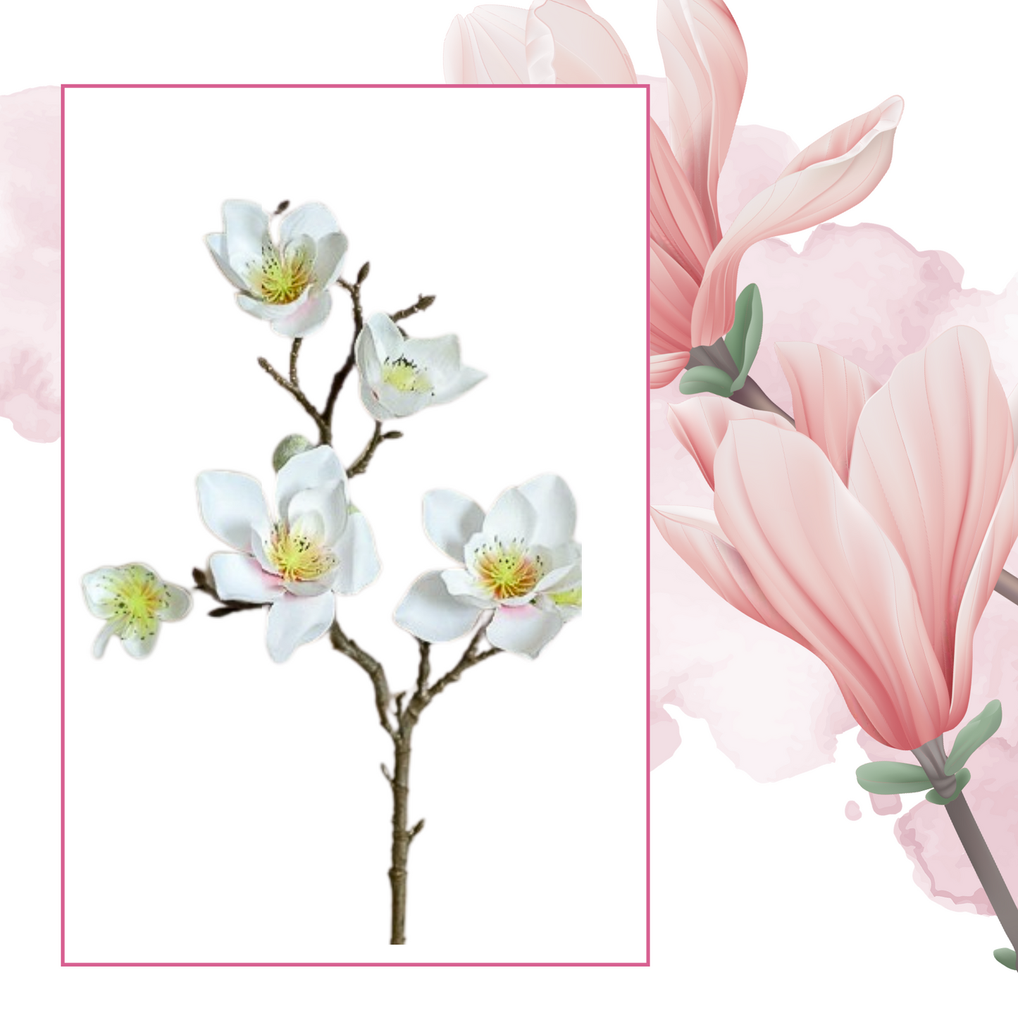Florentina | Magnolia kunsttak set van 3