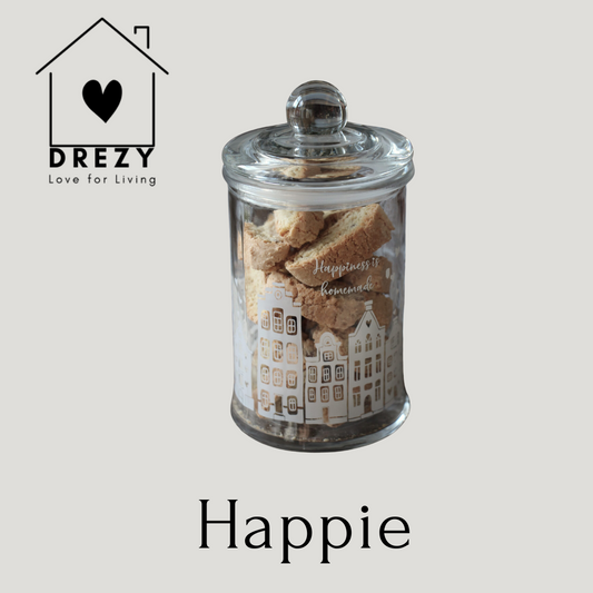 Happie | Glazen voorraad pot