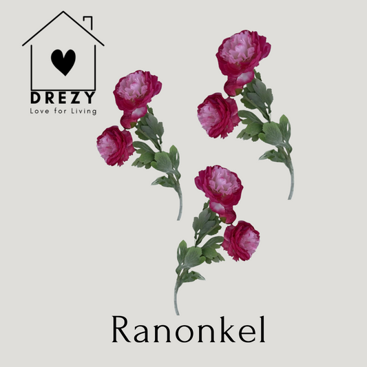 Ranonkel | Set van 3 kunstbloemen